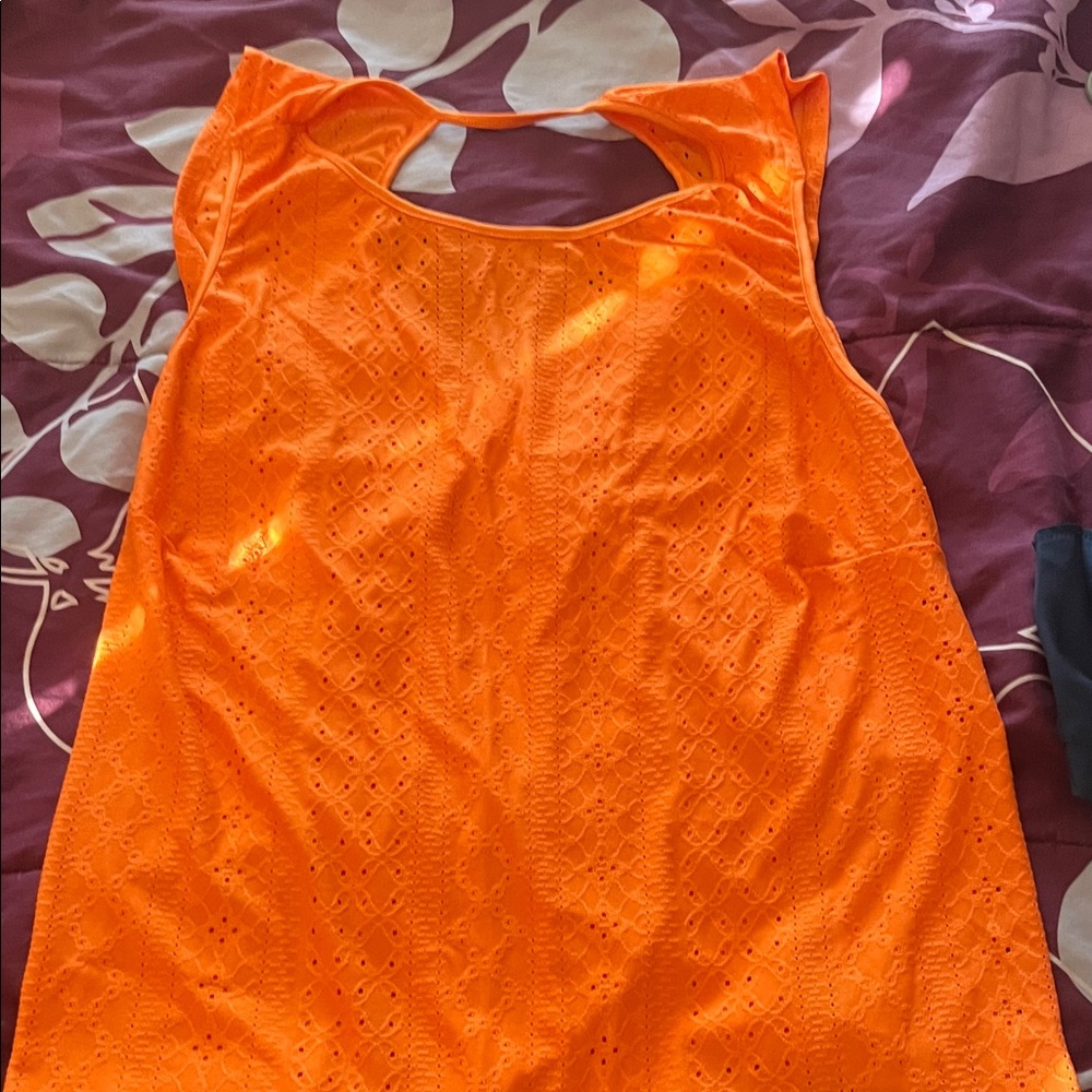 SHEIN Bright Orange Sleeveless Top